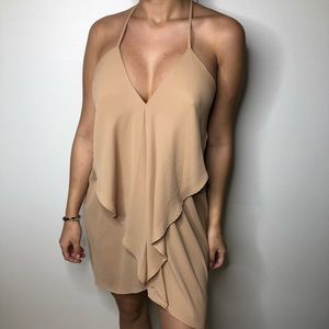 Ruffled racer back dress